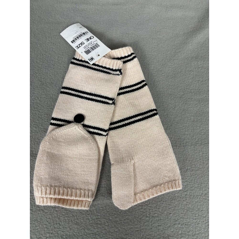 On 34th Womens Convertible Knit Striped Mittens Gloves Multicolor One Size NWT's - Picture 4 of 7